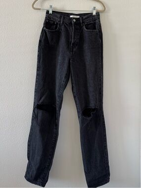 Pacsun Washed Black High Rise Dad Jean (24)